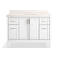 KOHLER K-39606-ASB-0 Hadron 48" Bathroom Vanity Cabinet With Sink And Quartz Top In White