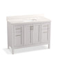 KOHLER K-39606-ASB-AGA Hadron 48" Bathroom Vanity Cabinet With Sink And Quartz Top In Atmos Grey