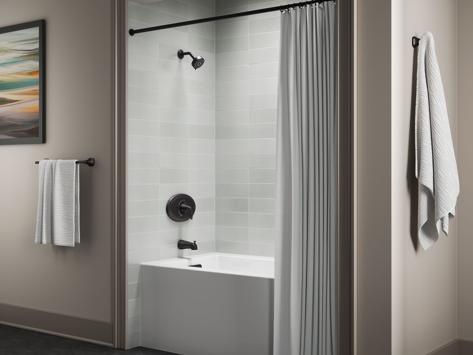 KOHLER K-TS21946-BL Remodel Rite-Temp Valve Trim - Matte Black