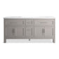 KOHLER K-31247-ASB-1WT Quo 72" Bathroom Vanity Cabinet With Sinks And Quartz Top In Mohair Grey