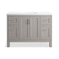 KOHLER K-28383-ASB-1WT Quo 48" Bathroom Vanity Cabinet With Sink And Quartz Top In Mohair Grey