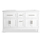 KOHLER K-31246-ASB-0 Quo 60" Bathroom Vanity Cabinet With Sinks And Quartz Top In White