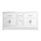 KOHLER K-31247-ASB-0 Quo 72" Bathroom Vanity Cabinet With Sinks And Quartz Top In White