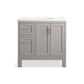 KOHLER K-31244-ASB-1WT Quo 36" Bathroom Vanity Cabinet With Sink And Quartz Top In Mohair Grey