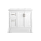 KOHLER K-31244-ASB-0 Quo 36" Bathroom Vanity Cabinet With Sink And Quartz Top In White