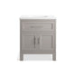 KOHLER K-28380-ASB-1WT Quo 30" Bathroom Vanity Cabinet With Sink And Quartz Top In Mohair Grey