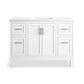 KOHLER K-28383-ASB-0 Quo 48" Bathroom Vanity Cabinet With Sink And Quartz Top In White