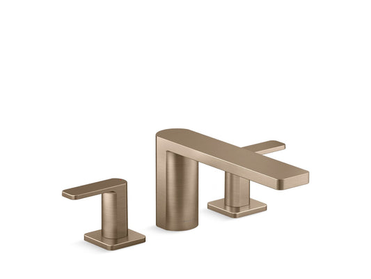 KOHLER K-27121-4-BV Parallel Deck-Mount Bath Faucet In Vibrant Brushed Bronze