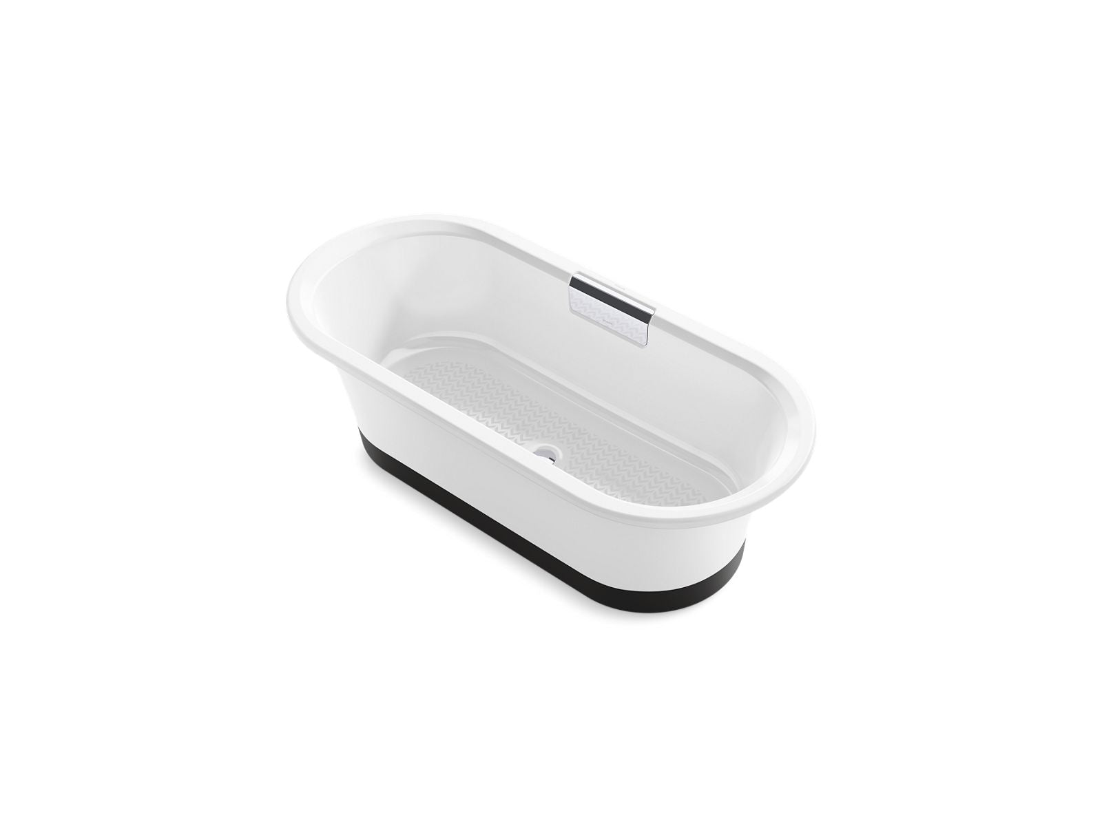 KOHLER K-29326-0B7-0 Volute 63" X 28-3/8" Freestanding Bath With Base - White