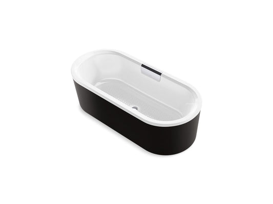 Kohler K-29325-7-0 Volute 63 In. X 28-3/8 In. Freestanding Bath With Shroud In White