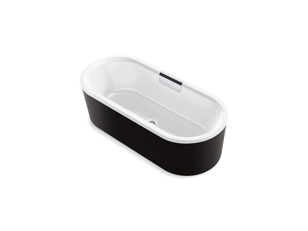 KOHLER K-29325-7-0 Volute 63" X 28-3/8" Freestanding Bath With Shroud - White