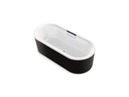 KOHLER K-29325-7-0 Volute 63" X 28-3/8" Freestanding Bath With Shroud - White