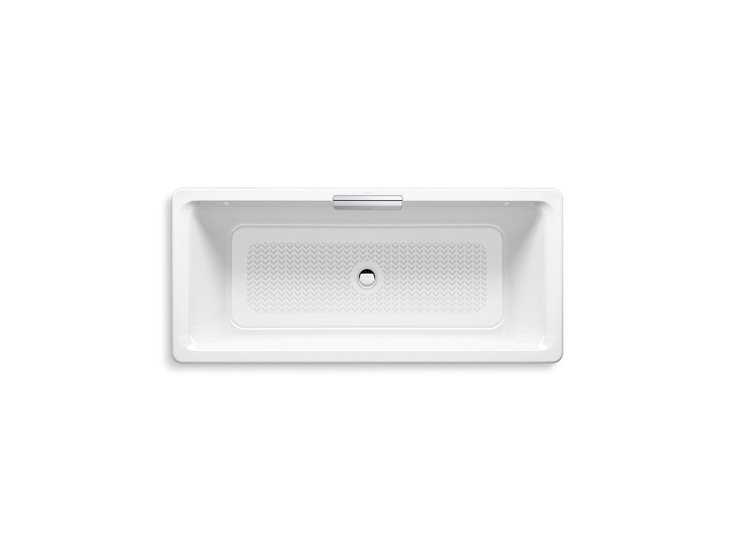 Kohler K-29328-0B7-0 Volute 63 In. X 28-3/8 In. Freestanding Bath With Base In White