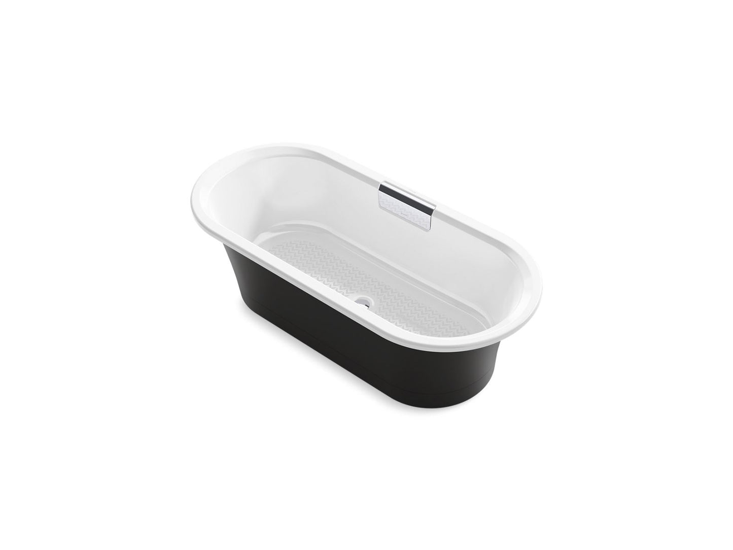 Kohler K-29326-P5-0 Volute 63 In. X 28-3/8 In. Freestanding Bath With Base In White