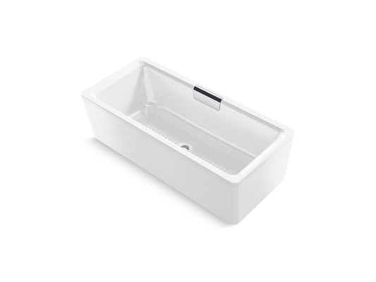 Kohler K-29327-0-0 Volute 63 In. X 28-3/8 In. Freestanding Bath With Shroud In White