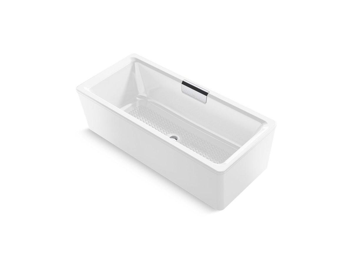 KOHLER K-29327-0-0 Volute 63" X 28-3/8" Freestanding Bath With Shroud - White