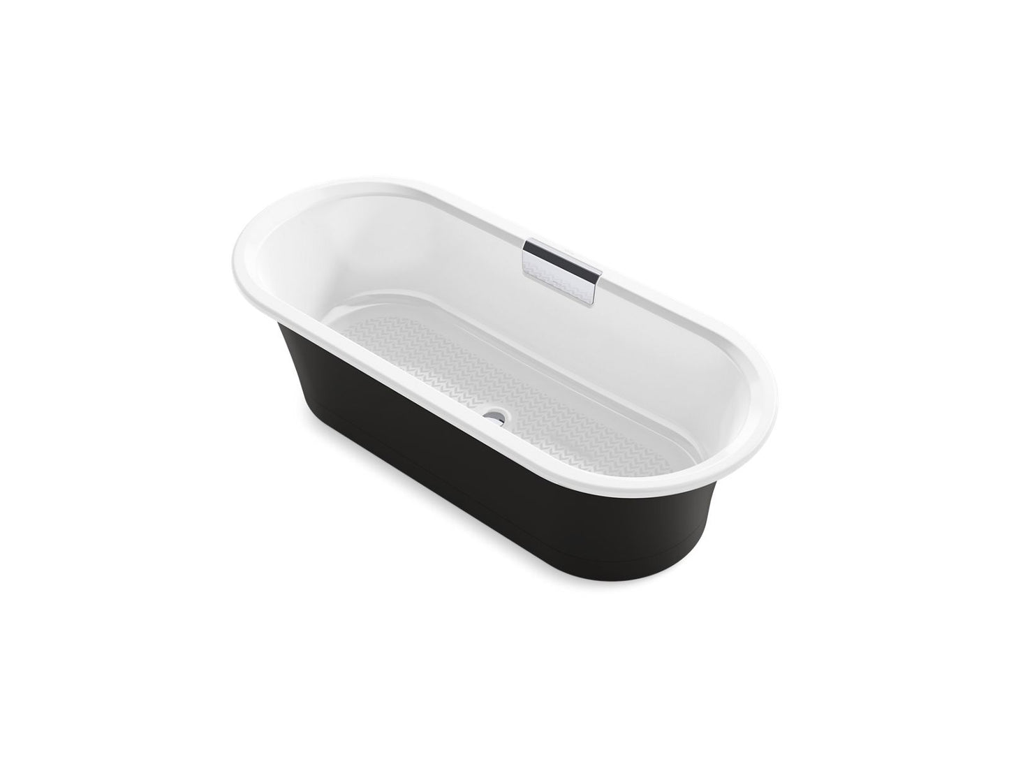 Kohler K-29330-P5-0 Volute 70-7/8 In. X 30-3/8 In. Freestanding Bath With Base In White