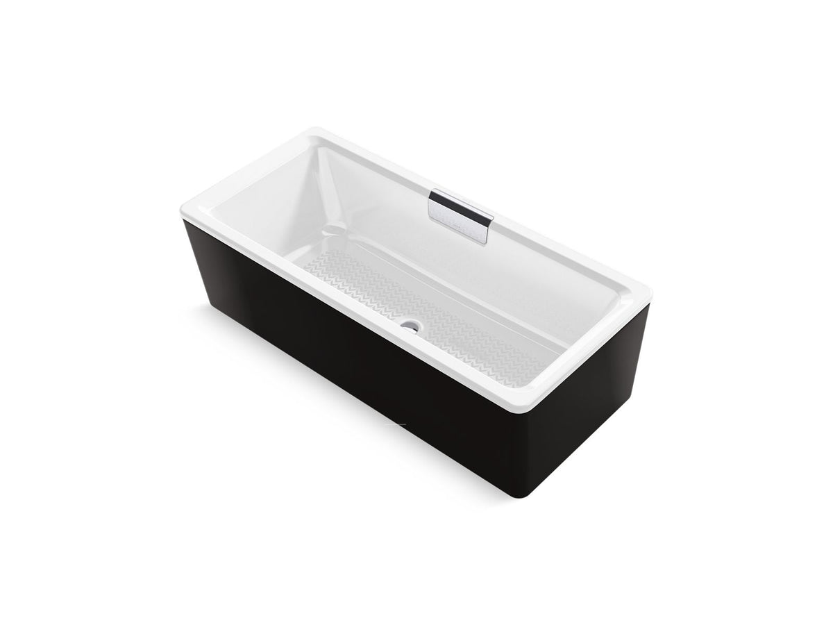 KOHLER K-29327-7-0 Volute 63" X 28-3/8" Freestanding Bath With Shroud - White