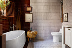 KOHLER K-T27025-4-BL Occasion Floor-Mount Bath Filler Trim With Handshower - Matte Black