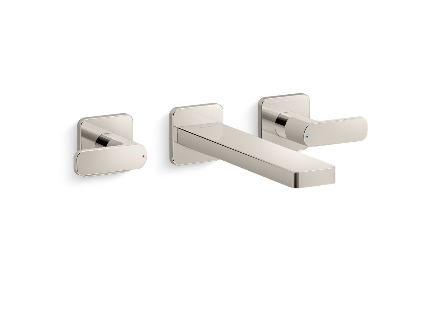 KOHLER K-T23491-4-SN Parallel Wall-Mount Bath Faucet Trim In Vibrant Polished Nickel