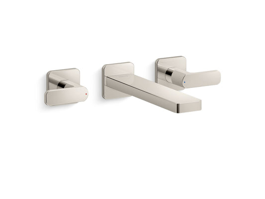 KOHLER K-T23491-4-SN Parallel Wall-Mount Bath Faucet Trim In Vibrant Polished Nickel