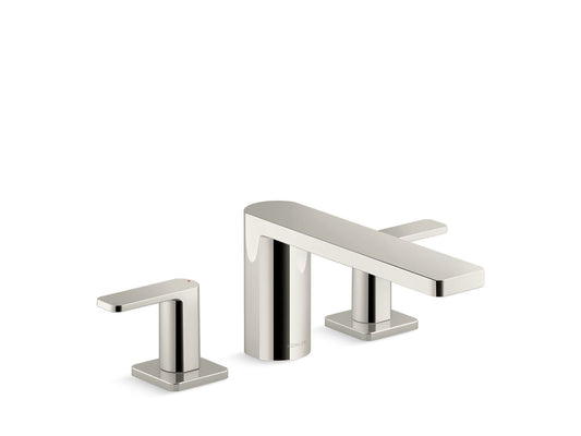 KOHLER K-27121-4-SN Parallel Deck-Mount Bath Faucet In Vibrant Polished Nickel