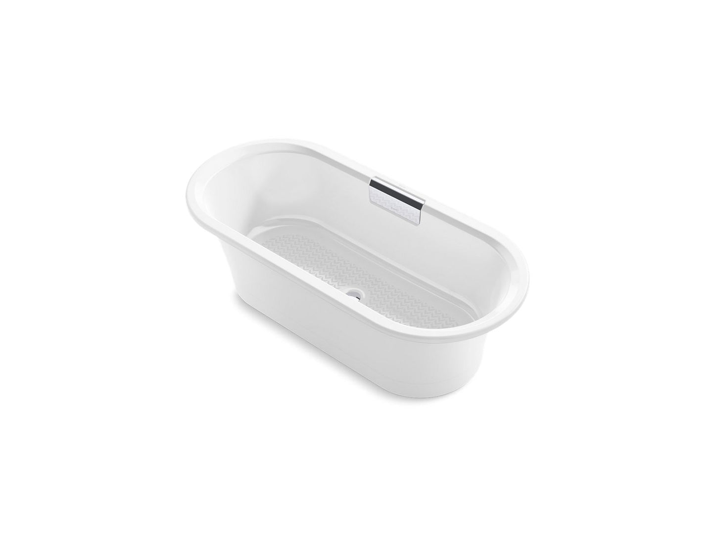 Kohler K-29326-0-0 Volute 63 In. X 28-3/8 In. Freestanding Bath With Base In White