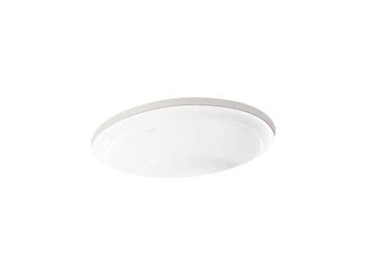 KOHLER K-21782-0 Artifacts 21-1/4" Oval Undermount Bathroom Sink In White