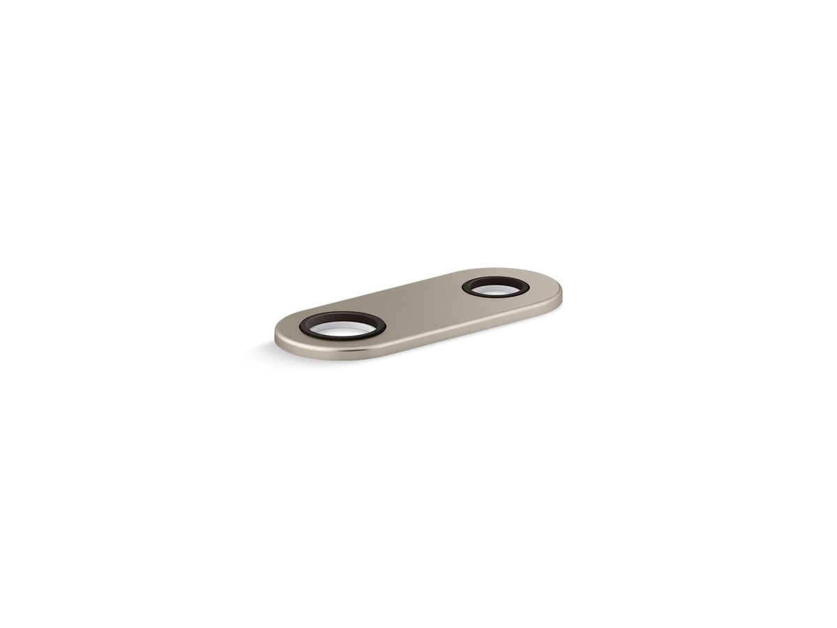 KOHLER K-38169-BN 4" Two-Hole Escutcheon Plate For Insight And Kinesis Lavatory Faucets And Soap Dispensers - Vibrant Brushed Nickel