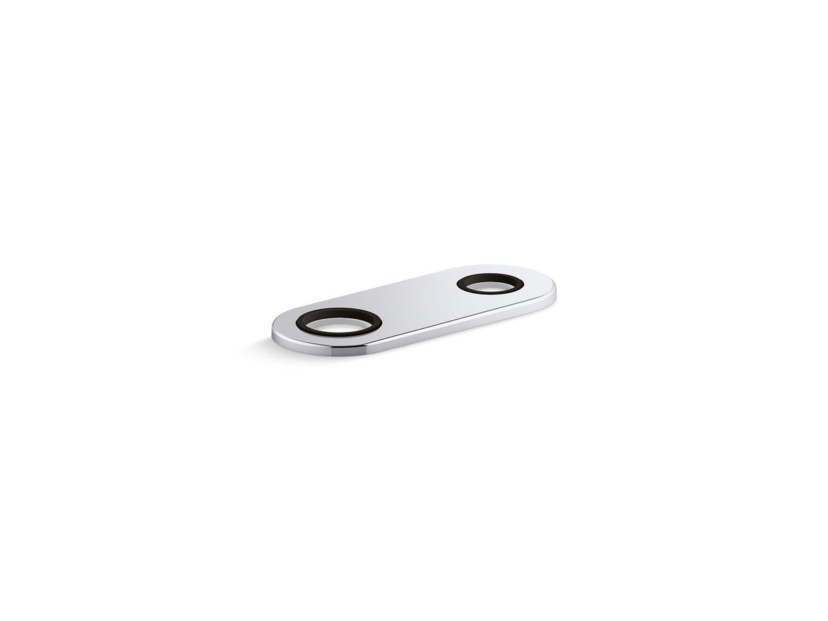 KOHLER K-38169-CP 4" Two-Hole Escutcheon Plate For Insight And Kinesis Lavatory Faucets And Soap Dispensers - Polished Chrome