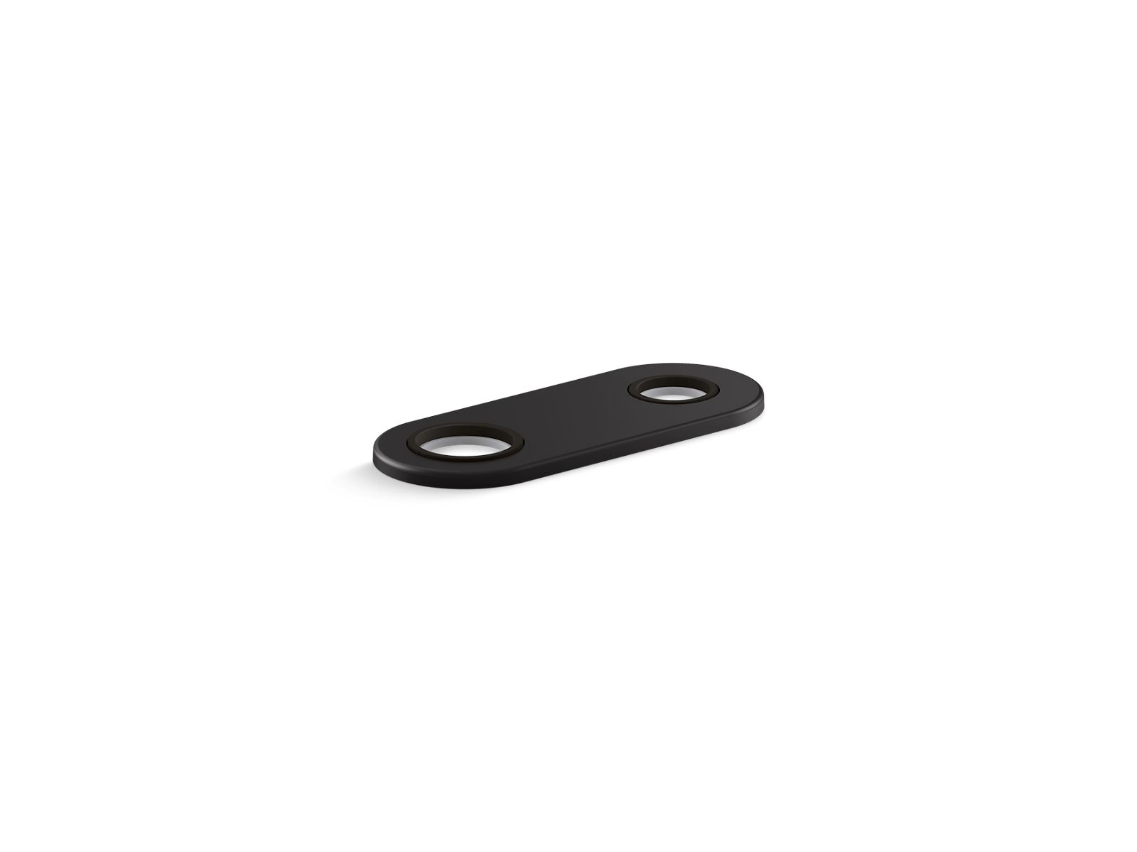 KOHLER K-38169-BL 4" Two-Hole Escutcheon Plate For Insight And Kinesis Lavatory Faucets And Soap Dispensers - Matte Black