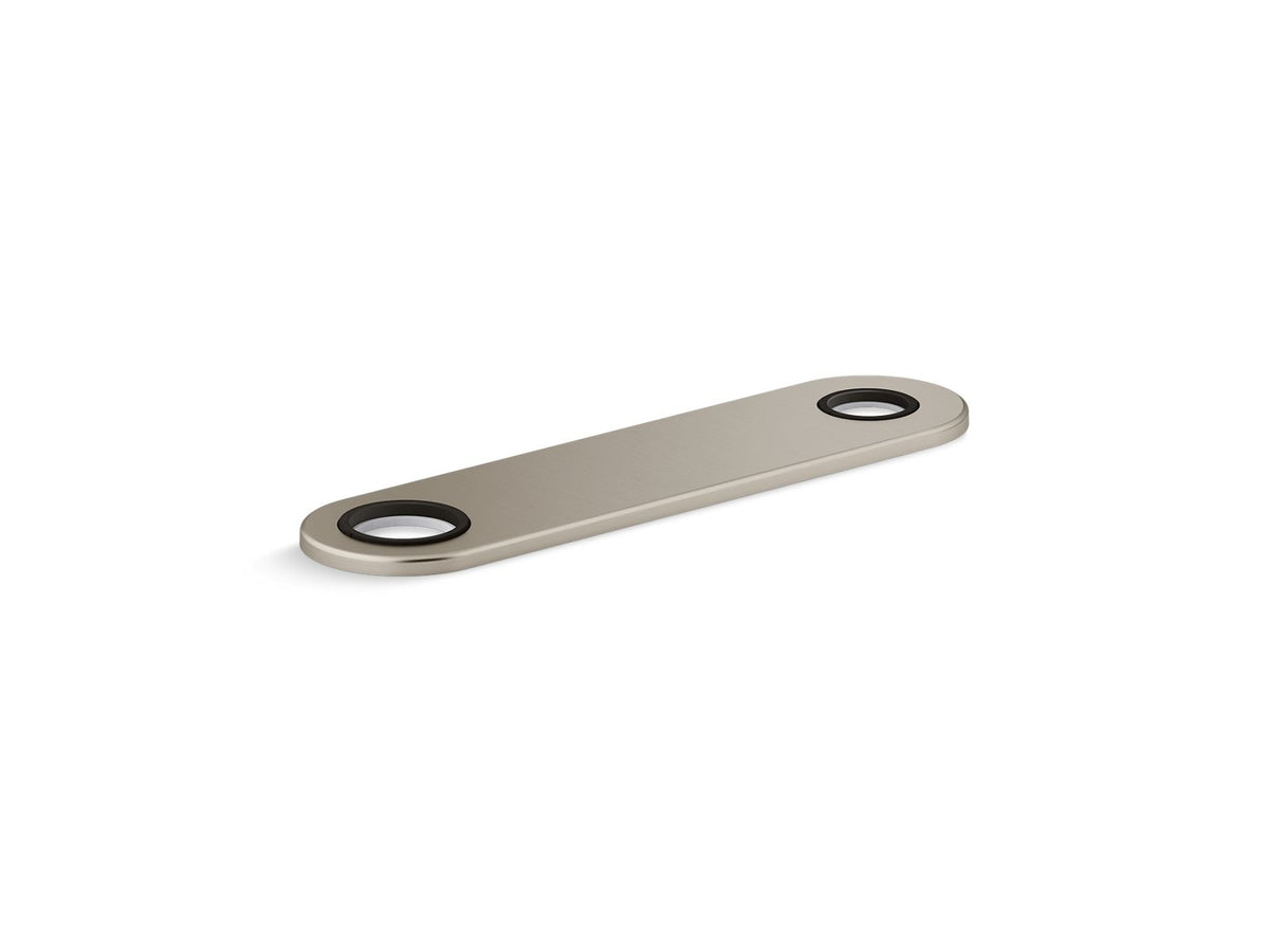 KOHLER K-38168-BN 8" Two-Hole Escutcheon Plate For Insight And Kinesis Lavatory Faucets And Soap Dispensers - Vibrant Brushed Nickel
