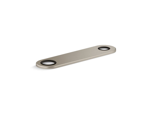 KOHLER K-38168-BN 8" two-hole escutcheon plate for Insight and Kinesis lavatory faucets and soap dispensers - Vibrant Brushed Nickel