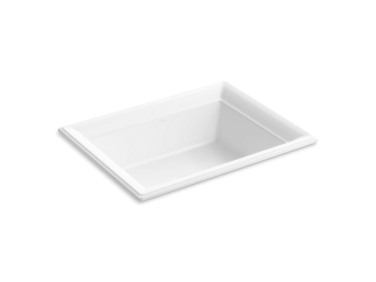KOHLER K-21781-0 Artifacts 21" Rectangular Drop-In Bathroom Sink - White