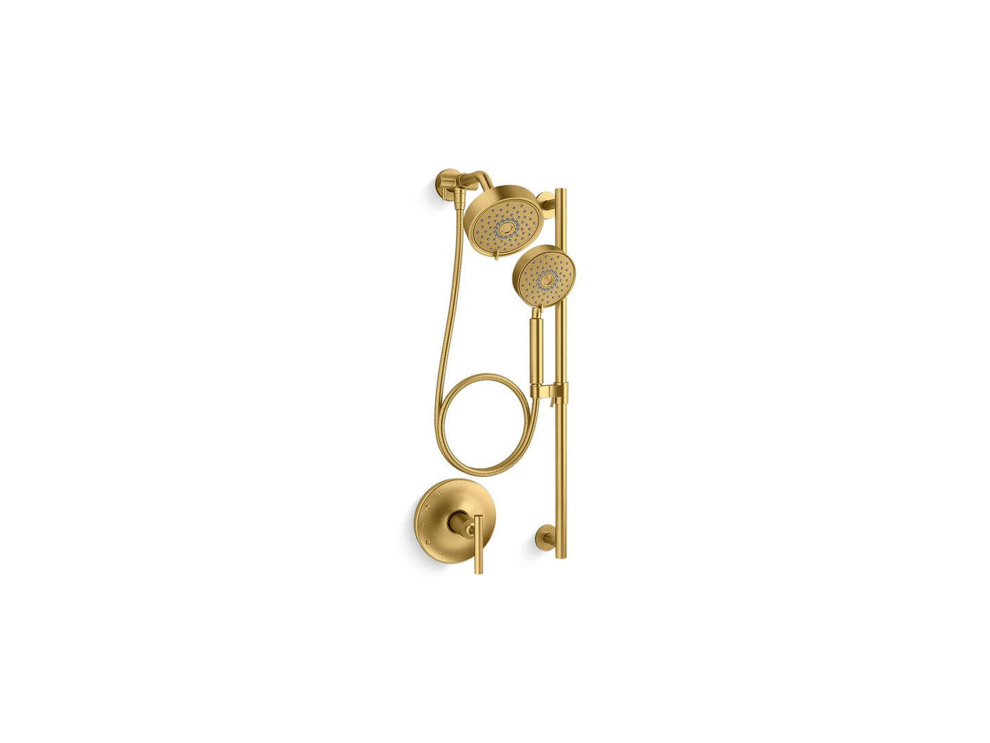 KOHLER K-22181-G-2MB Purist Showering Kit, 1.75 Gpm In Vibrant Brushed Moderne Brass