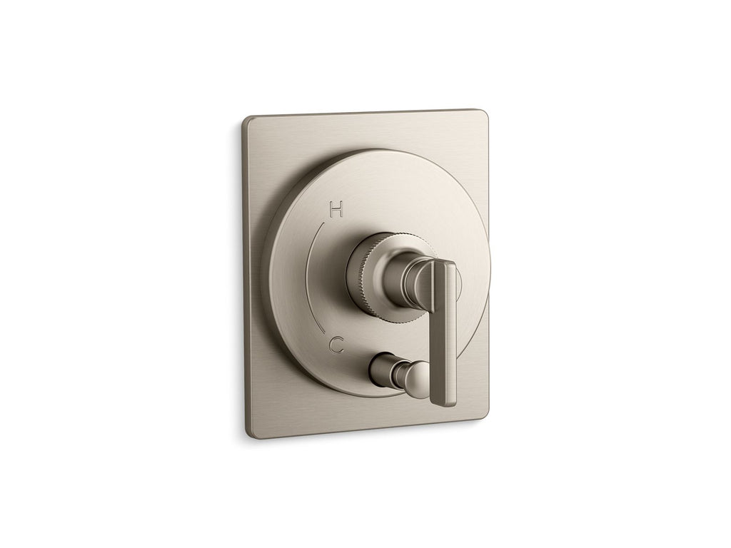 KOHLER K-T35919-4-BN Castia By Studio Mcgee Rite-Temp Valve Trim With Push-Button Diverter - Vibrant Brushed Nickel