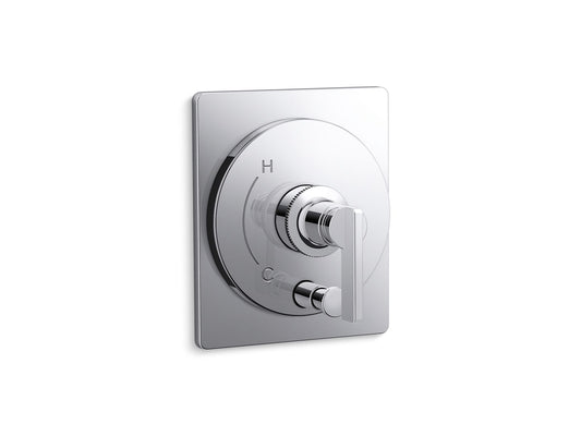 KOHLER K-T35919-4-CP Castia By Studio Mcgee Rite-Temp Valve Trim With Push-Button Diverter In Polished Chrome