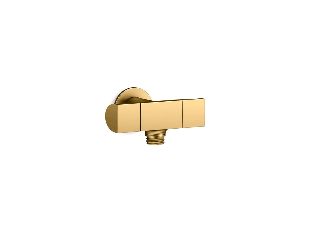 KOHLER K-98355-2MB Exhale Wall-Mount Handshower Holder With Supply Elbow And Volume Control - Vibrant Brushed Moderne Brass