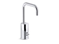 KOHLER K-13474-SATA-CP Gooseneck Touchless Single-Hole Lavatory Faucet With Insight Sensor Technology And Temperature Mixer, Ac-Powered, Less Drain, 0.35 Gpm - Polished Chrome