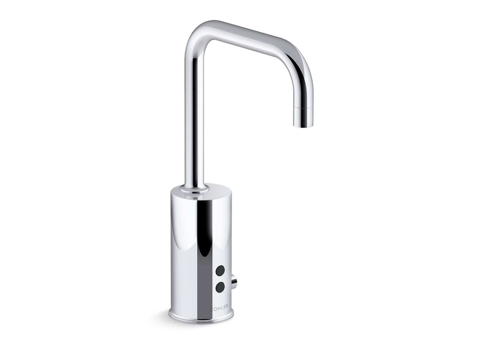 KOHLER K-13474-SATA-CP Gooseneck Touchless Single-Hole Lavatory Faucet With Insight Sensor Technology And Temperature Mixer, Ac-Powered, Less Drain, 0.35 Gpm - Polished Chrome