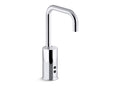 KOHLER K-13473-SATA-CP Gooseneck Touchless Single-Hole Lavatory Faucet With Insight Sensor Technology, Dc-Powered, Less Drain, 0.35 Gpm - Polished Chrome