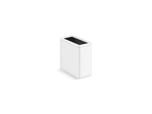 KOHLER K-31313-STW 12-Liter Open-Top Trash Can In Stainless Steel + White
