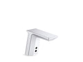 KOHLER K-13466-SATA-CP Geometric Touchless Single-Hole Lavatory Faucet With Insight Sensor Technology And Temperature Mixer, Dc-Powered, Less Drain, 0.35 Gpm - Polished Chrome