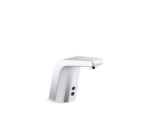 KOHLER K-13460-SATA-CP Sculpted Touchless Single-Hole Lavatory Sink Faucet With Insight Sensor Technology And Temperature Mixer, Dc-Powered, Less Drain, 0.35 Gpm In Polished Chrome