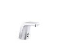 KOHLER K-13462-SATA-CP Sculpted Touchless Single-Hole Lavatory Faucet With Insight Sensor Technology And Temperature Mixer, Ac-Powered, Less Drain, 0.35 Gpm - Polished Chrome