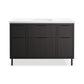 KOHLER K-32172-ASB-DKS Spacity 48" Wall-Hung Bathroom Vanity Cabinet With Sink And Quartz Top In Dark Steel