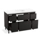 KOHLER K-32172-ASB-DKS Spacity 48" Wall-Hung Bathroom Vanity Cabinet With Sink And Quartz Top In Dark Steel