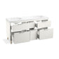 KOHLER K-32173-ASB-0 Spacity 60" Wall-Hung Bathroom Vanity Cabinet With Sinks And Quartz Top In White