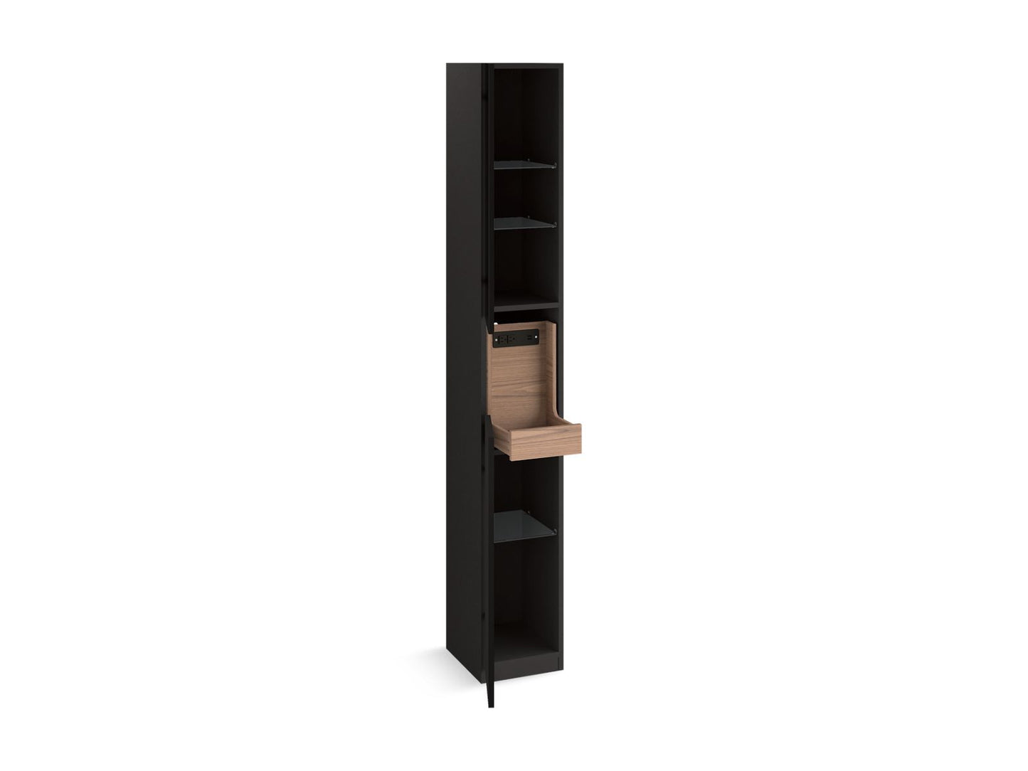 KOHLER K-32164-DKS Spacity 12" X 81" Linen Tower In Dark Steel