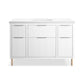 KOHLER K-32172-ASB-0 Spacity 48" Wall-Hung Bathroom Vanity Cabinet With Sink And Quartz Top In White